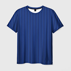 Мужская футболка Синий в вертикальную полоску