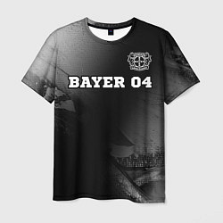 Мужская футболка Bayer 04 sport на темном фоне посередине