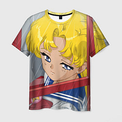 Мужская футболка Sailor Moon Усаги Цукино грустит