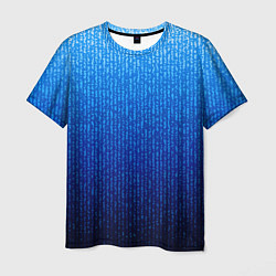Мужская футболка Сине-голубой в вертикальную полоску