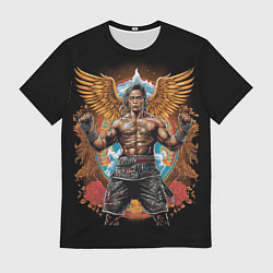 Мужская футболка Муай-Тай боец с золотыми крыльями
