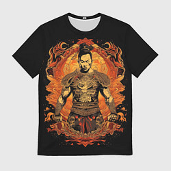 Мужская футболка Муай-Тай боец ретро стиль
