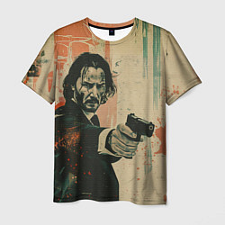 Мужская футболка Джон Уик с пистолетом