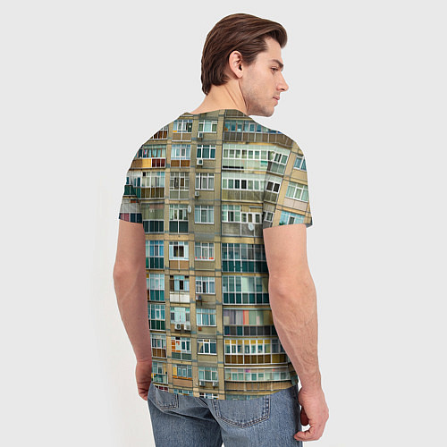 Мужская футболка Панельный дом / 3D-принт – фото 4