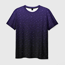 Мужская футболка Градиент ночной фиолетово-чёрный