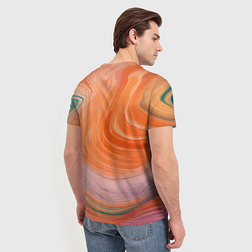 Мужская футболка Мраморный паттерн / 3D-принт – фото 4