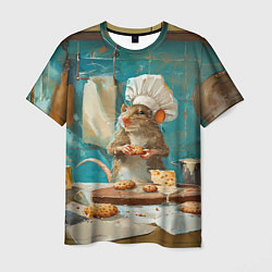 Мужская футболка Крыса шеф повар на кухне
