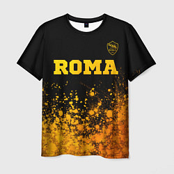 Мужская футболка Roma - gold gradient посередине