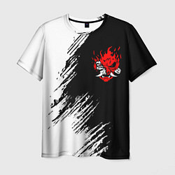 Мужская футболка Логотип самурая из киберпанка 2077