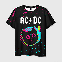Мужская футболка AC DC - rock star cat