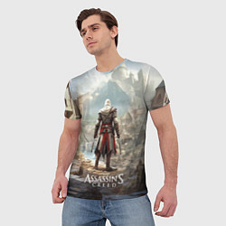 Футболка мужская Assassins creed старинный город, цвет: 3D-принт — фото 2