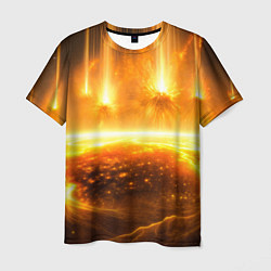 Мужская футболка Солнечная плазма вспышки
