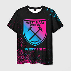 Футболка мужская West Ham - neon gradient, цвет: 3D-принт