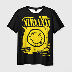 Футболка мужская Nirvana - смайлик, цвет: 3D-принт