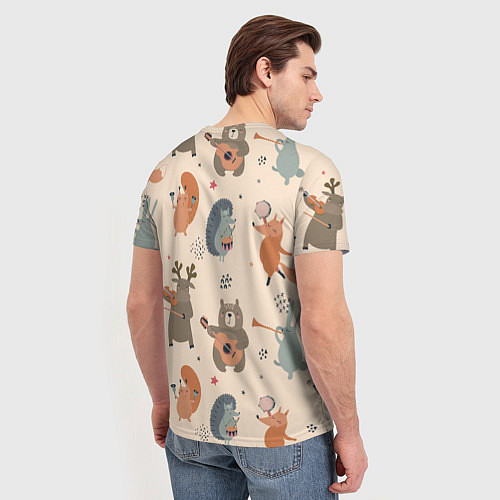 Мужская футболка Животные с инструментами / 3D-принт – фото 4