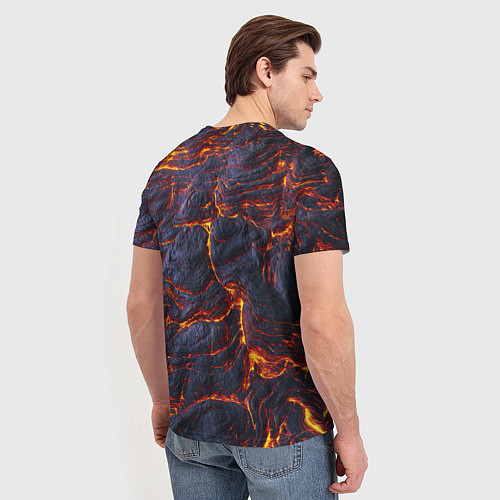 Мужская футболка Вулканическая лава / 3D-принт – фото 4
