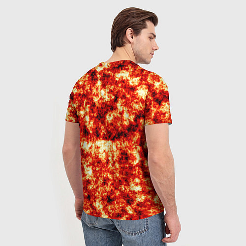 Мужская футболка Vulcan lava texture / 3D-принт – фото 4