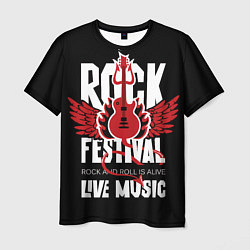 Мужская футболка Rock festival - live music