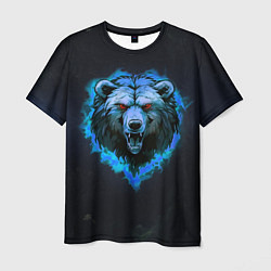 Мужская футболка Пылающая эмблема медведя