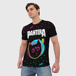 Футболка мужская Pantera - rock star cat, цвет: 3D-принт — фото 2
