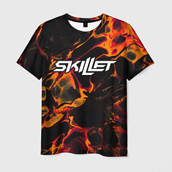 Мужская футболка Skillet red lava
