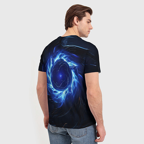Мужская футболка Синяя магическая абстракция / 3D-принт – фото 4