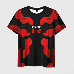Мужская футболка Nissan GTR - Cyber red