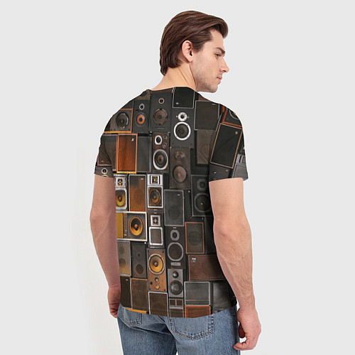 Мужская футболка Винтажные колонки / 3D-принт – фото 4