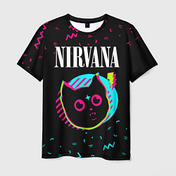 Мужская футболка Nirvana - rock star cat