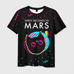 Мужская футболка Thirty Seconds to Mars - rock star cat