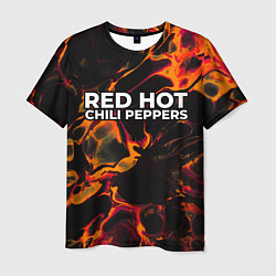 Мужская футболка Red Hot Chili Peppers red lava