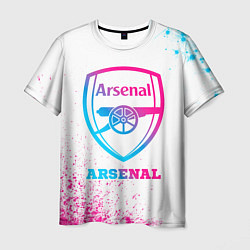 Мужская футболка Arsenal neon gradient style