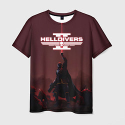 Мужская футболка Helldivers 2 Адский десантник