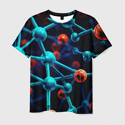Мужская футболка Молекулы под микроскопом