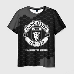 Мужская футболка Manchester United sport на темном фоне