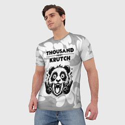 Футболка мужская Thousand Foot Krutch рок панда на светлом фоне, цвет: 3D-принт — фото 2