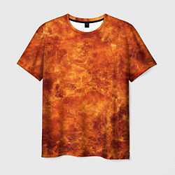 Мужская футболка Пламя 8бит текстура