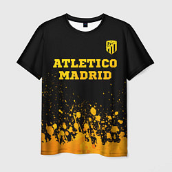 Мужская футболка Atletico Madrid - gold gradient посередине