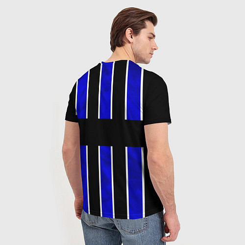 Мужская футболка Россия- черно-синяя униформа / 3D-принт – фото 4
