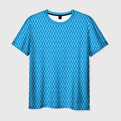 Мужская футболка Паттерн яркий сине-голубой