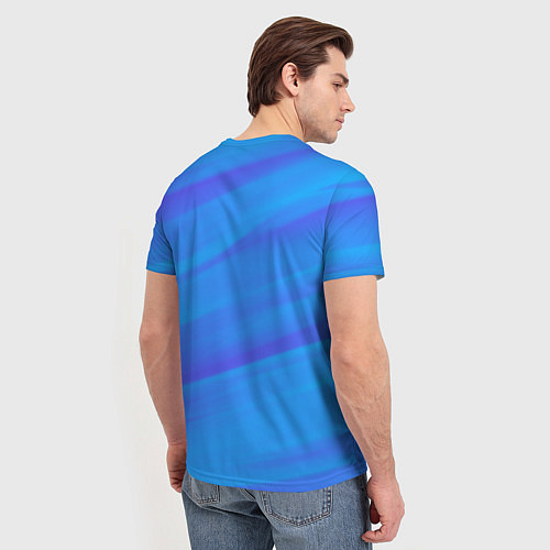 Мужская футболка Россия - синие волны / 3D-принт – фото 4