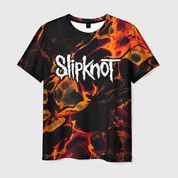 Мужская футболка Slipknot red lava