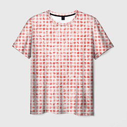 Мужская футболка Паттерн маленькая красная мозаичная плитка