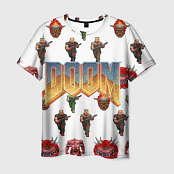 Футболка мужская Doom 1993 паттерн, цвет: 3D-принт