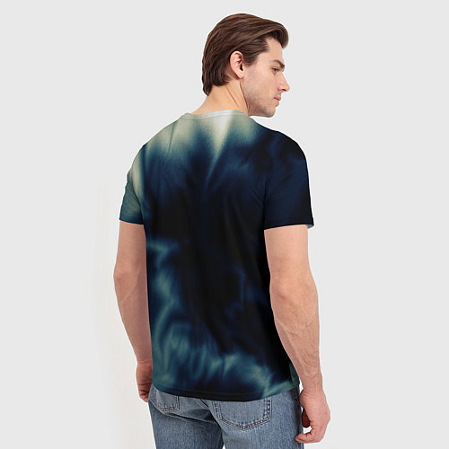 Мужская футболка Абстрактный тёмно-синий / 3D-принт – фото 4