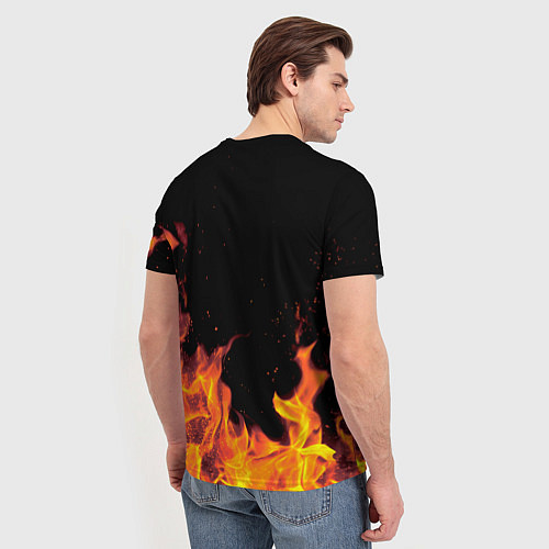 Мужская футболка Костя - имя в огне / 3D-принт – фото 4