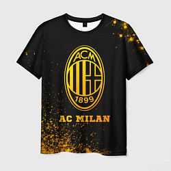 Футболка мужская AC Milan - gold gradient, цвет: 3D-принт