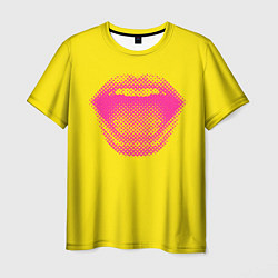 Футболка мужская Абстрактные ретро губы, цвет: 3D-принт