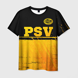 Мужская футболка PSV - gold gradient посередине