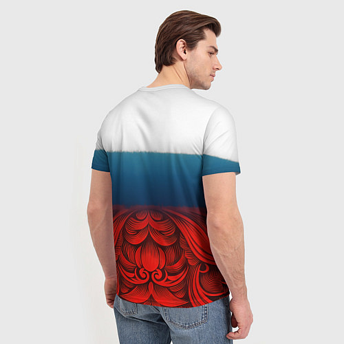 Мужская футболка Триколор и герб Росссия / 3D-принт – фото 4